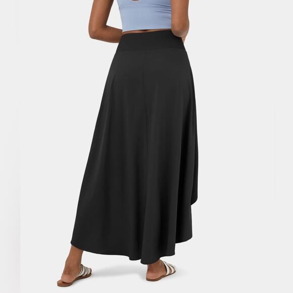 Halara Breezeful™ Black High Waisted High Low Ruffle 2-in-1 Maxi Skirt | NEW🖤 - Picture 3 of 9